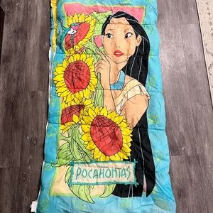 Vintage 90's Pocahontas Sunflower Sleeping Bag
